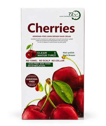 Cherries Ammonia-Free Dark Brown Hair Cream – Clear Water Type Non-Staining Formula