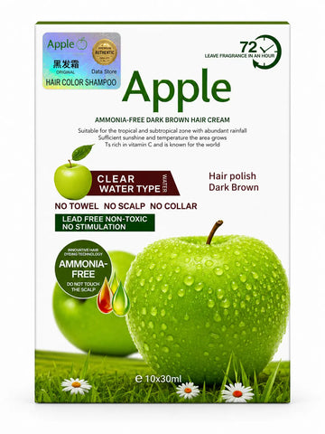 Apple Ammonia-Free Dark Brown Hair Cream Shampoo
